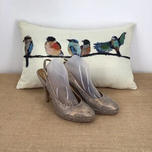 Sondra Robert’s Vero Cuoio Metallic Sling Heel
